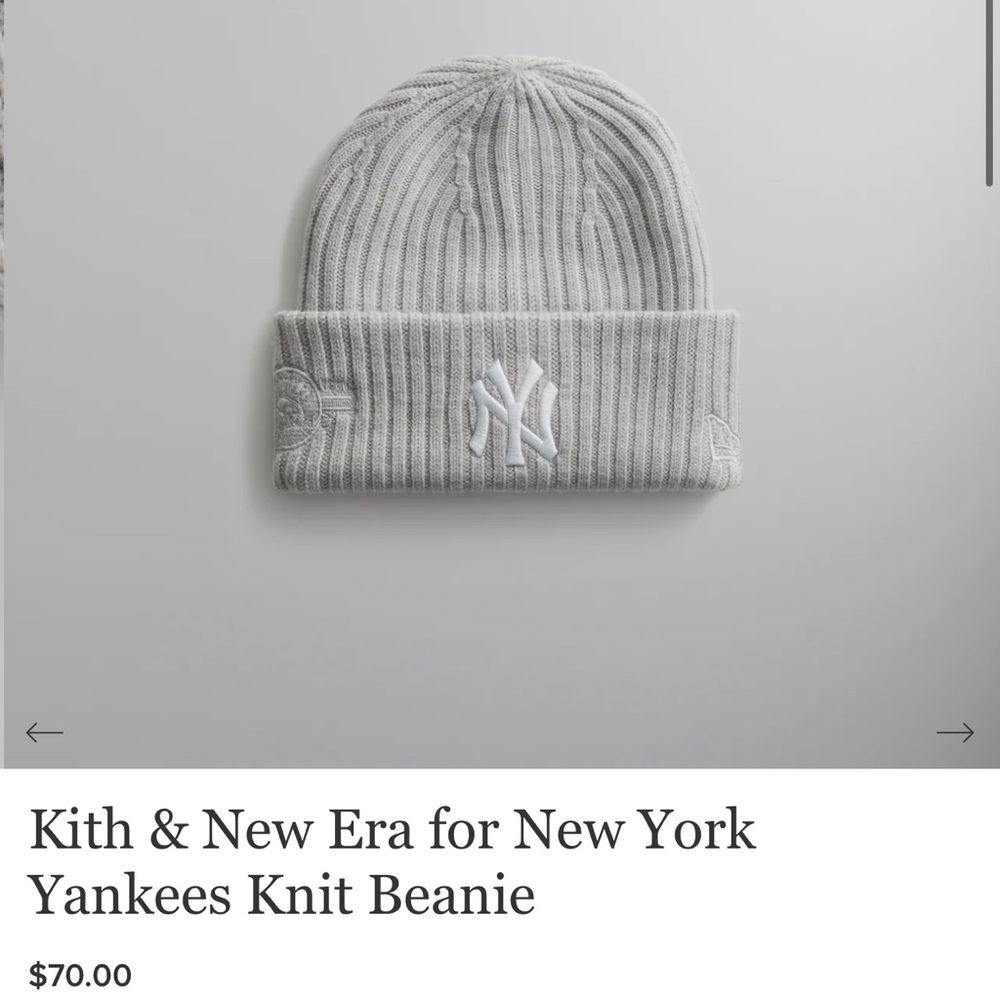 COPY - KITH heather grey beanie
